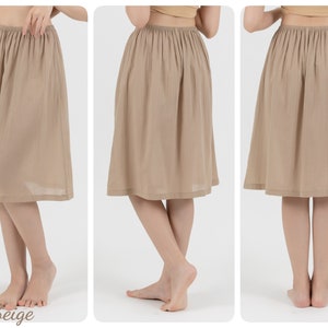 Slip Skirt, Cotton Half Slip Skirt, Petticoat, Underskirt image 4