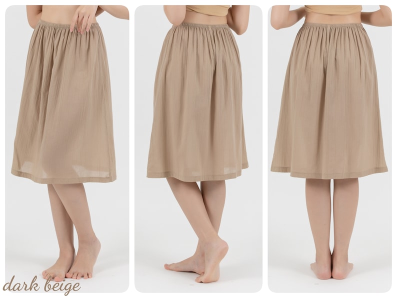 Slip Skirt, Cotton Half Slip Skirt, Petticoat, Underskirt image 4