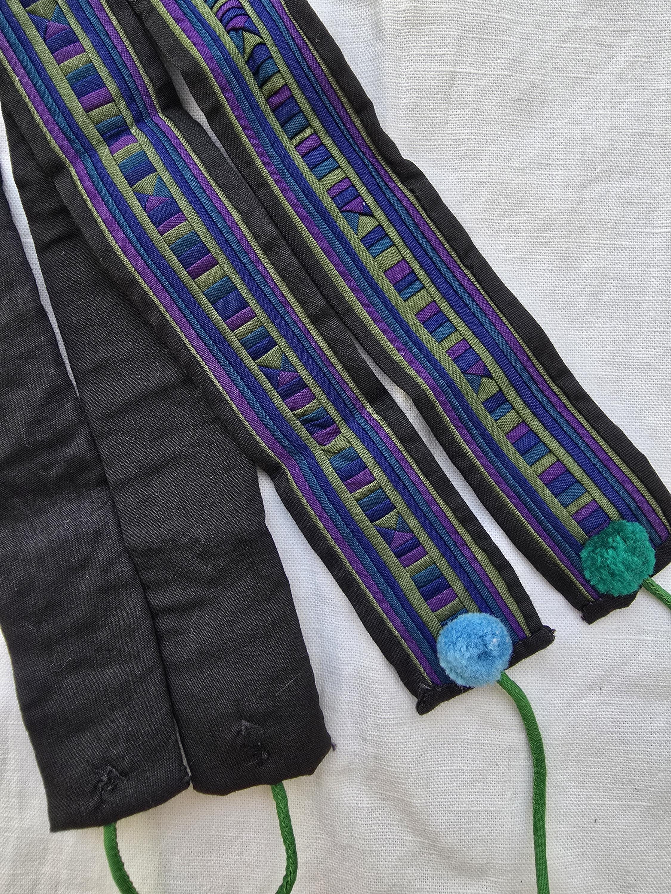 *Vintage*Handmade* Thai Lisu quilted Belt A Pair of Thai Lisu Tribe Embroidery Textile Belt - Etsy main image 2
