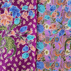 Ratna Dewi Cotton Sarong Fabric, Indonesian Batik Printed Style Sarong, Sarong Swim Cover up, Wrap Skirt, Craft Supply