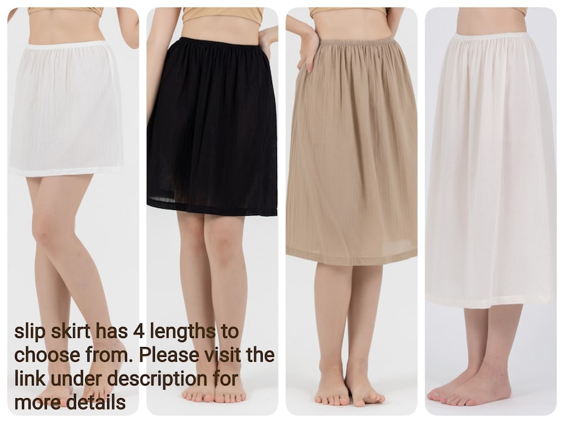 Slip Skirt, Cotton Half Slip Skirt, Petticoat, Underskirt image 10