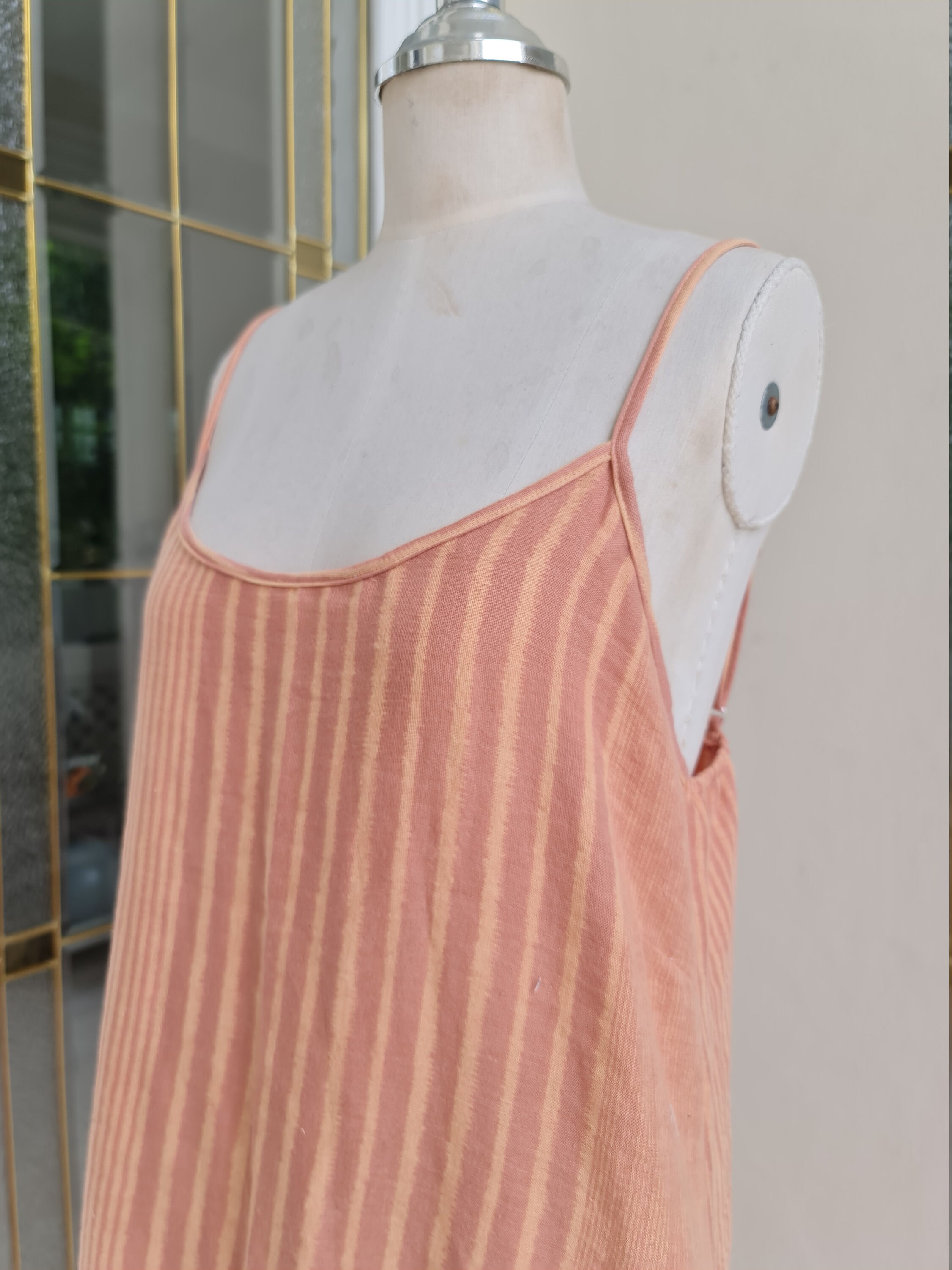 Double Cotton Gauze Slip Dress Cotton Slip Dress With Side Etsy