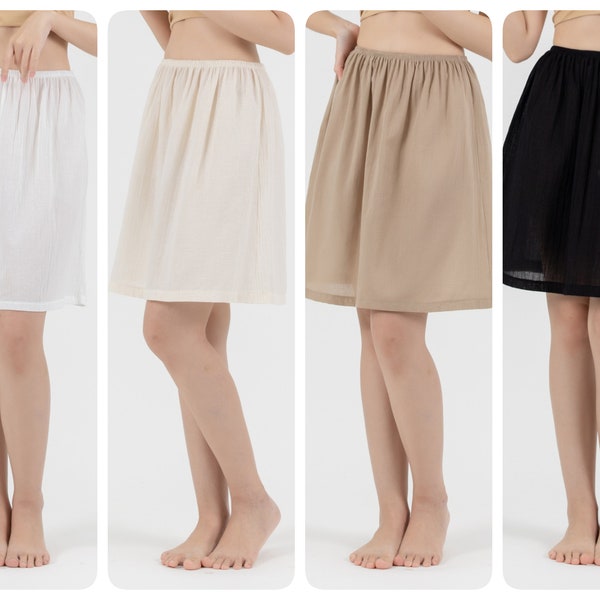 Slip Skirt, Cotton Half Slip Skirt, Petticoat, Underskirt