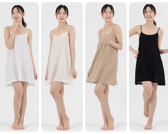 Mini Cotton Slip Dress, Camisole Dress, Petticoat, Under Dress