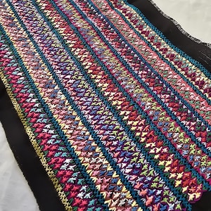 Tissu à broder Thai Lahu, tissu à broder main tribu des collines