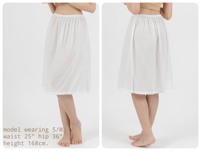 Slip Skirt, Cotton Half Slip Skirt, Petticoat, Underskirt image 2