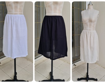 Slip Skirt, Cotton Half Slip Skirt, Petticoat, Underskirt