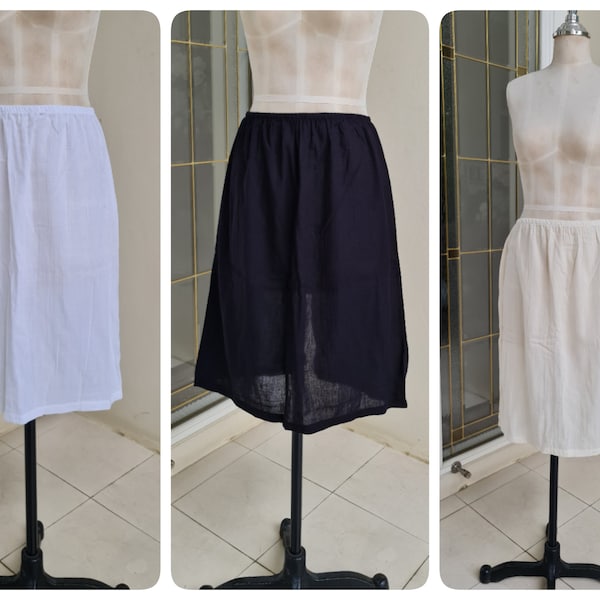 Slip Skirt, Cotton Half Slip Skirt, Petticoat, Underskirt