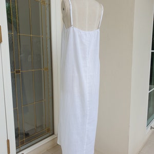 Long Cotton Slips For Maxi Dresses Cotton Full Slip Women's Slips Dressed  In White  Dressed In