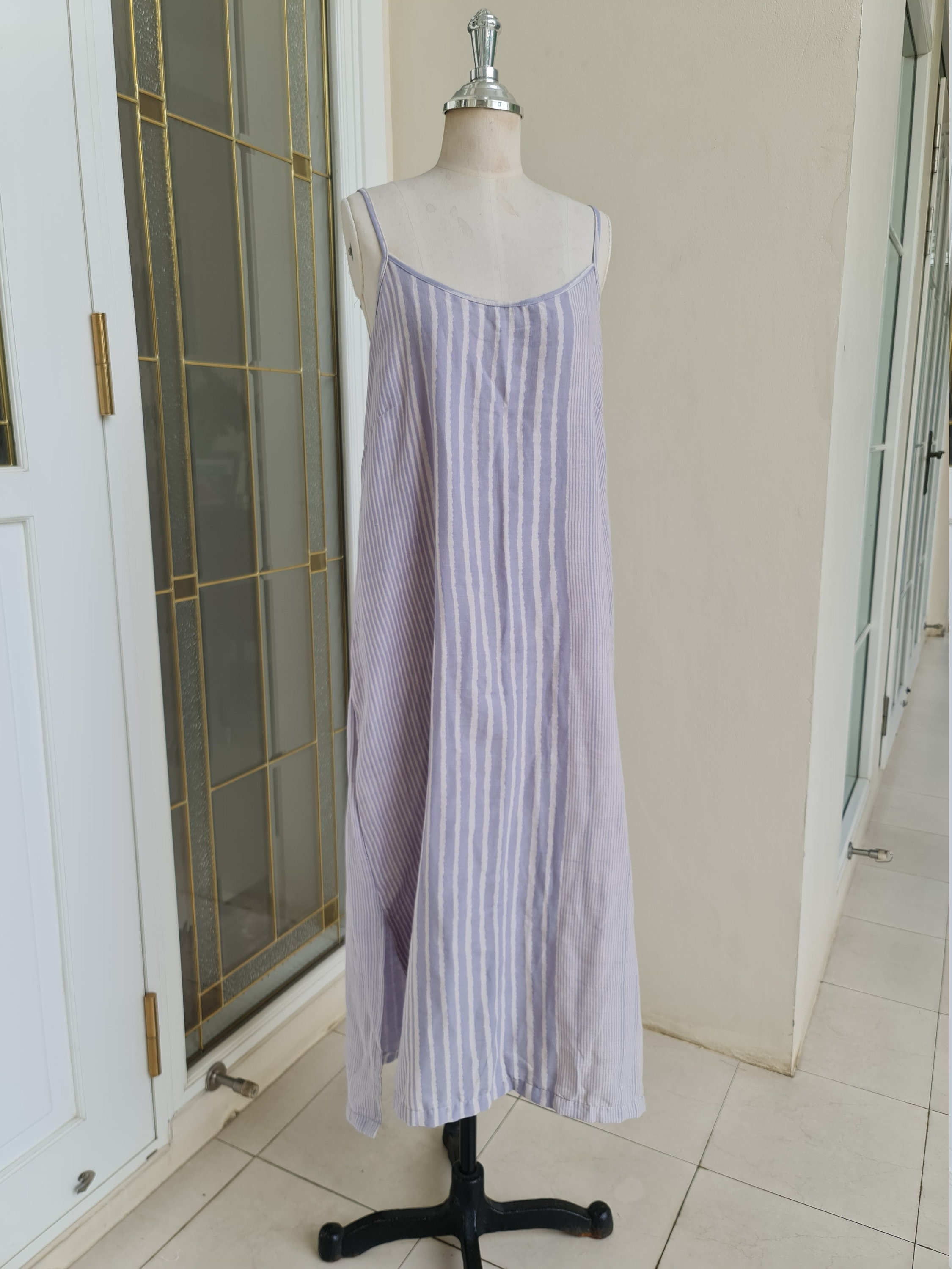 Double Cotton Gauze Slip Dress Cotton Slip Dress With Side Etsy