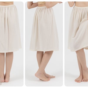 Slip Skirt, Cotton Half Slip Skirt, Petticoat, Underskirt image 3