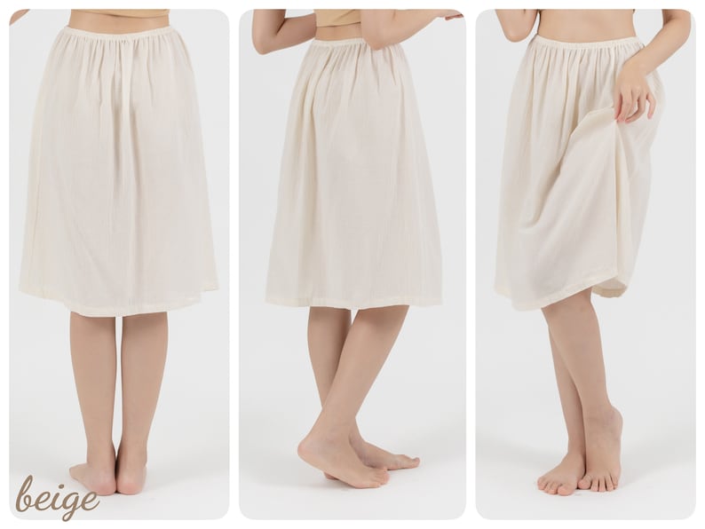 Slip Skirt, Cotton Half Slip Skirt, Petticoat, Underskirt image 3