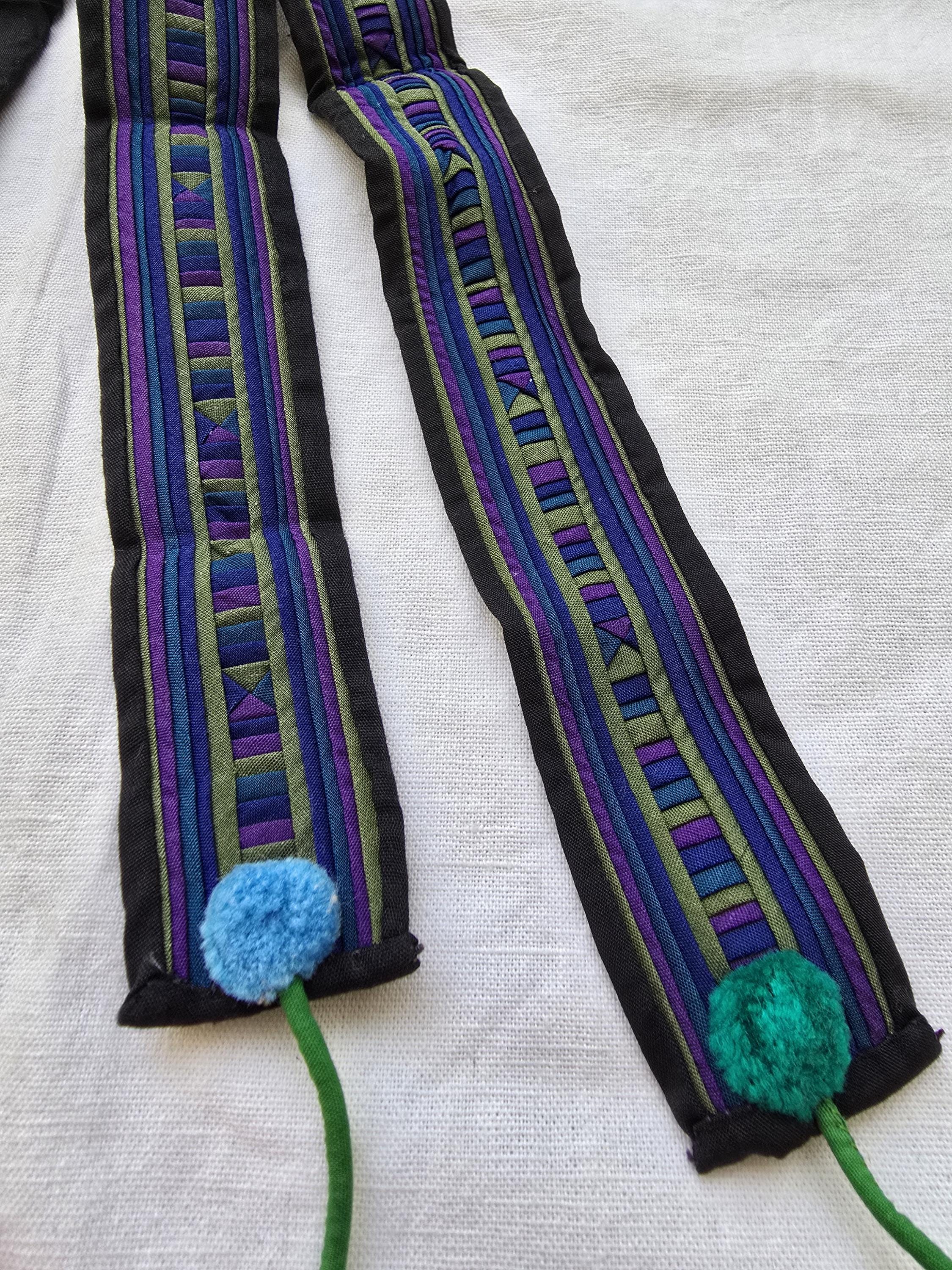 *Vintage*Handmade* Thai Lisu quilted Belt A Pair of Thai Lisu Tribe Embroidery Textile Belt - Etsy main image 4