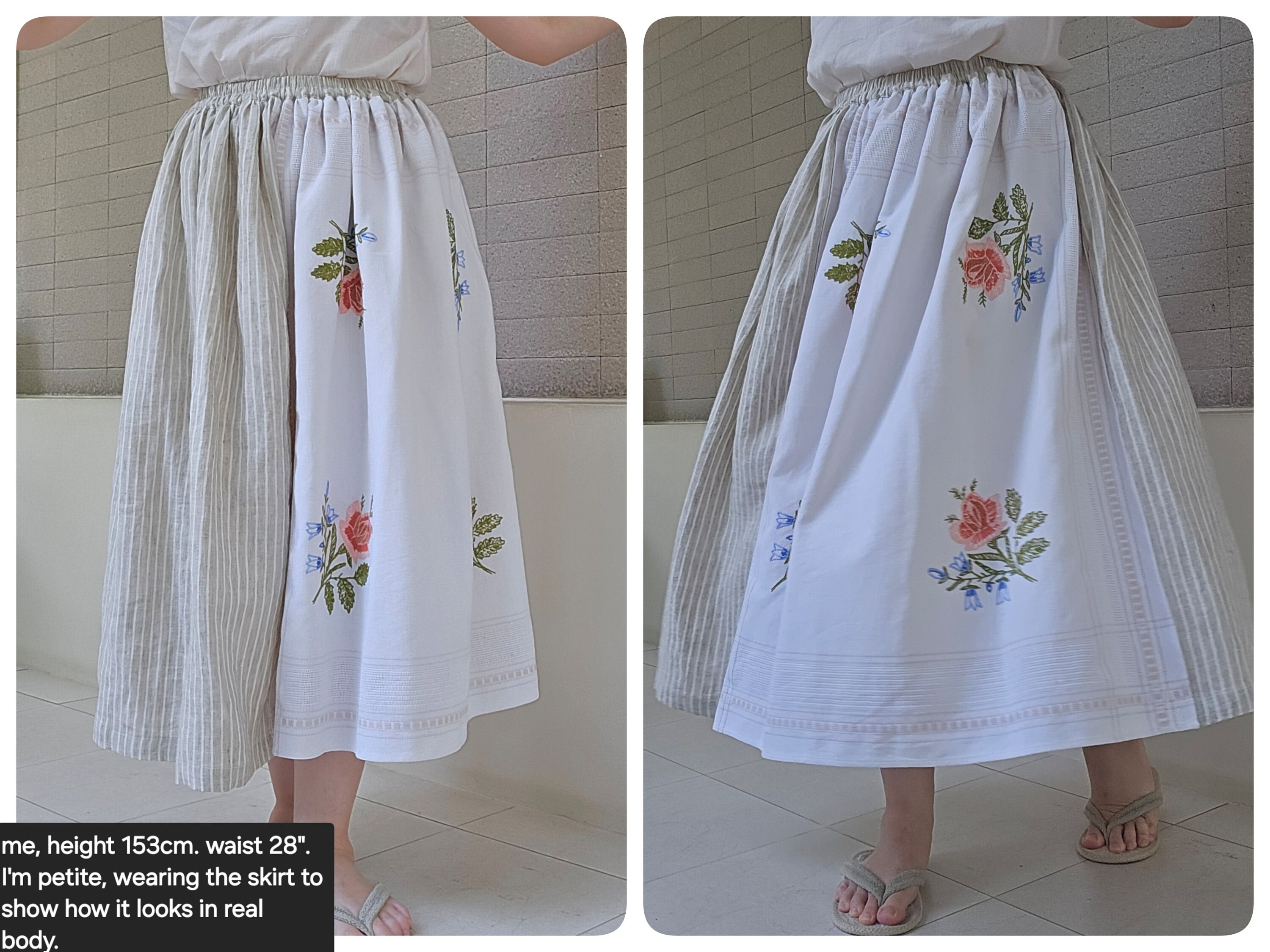 vintage remake USseedsack おぼつかなかっ skirt