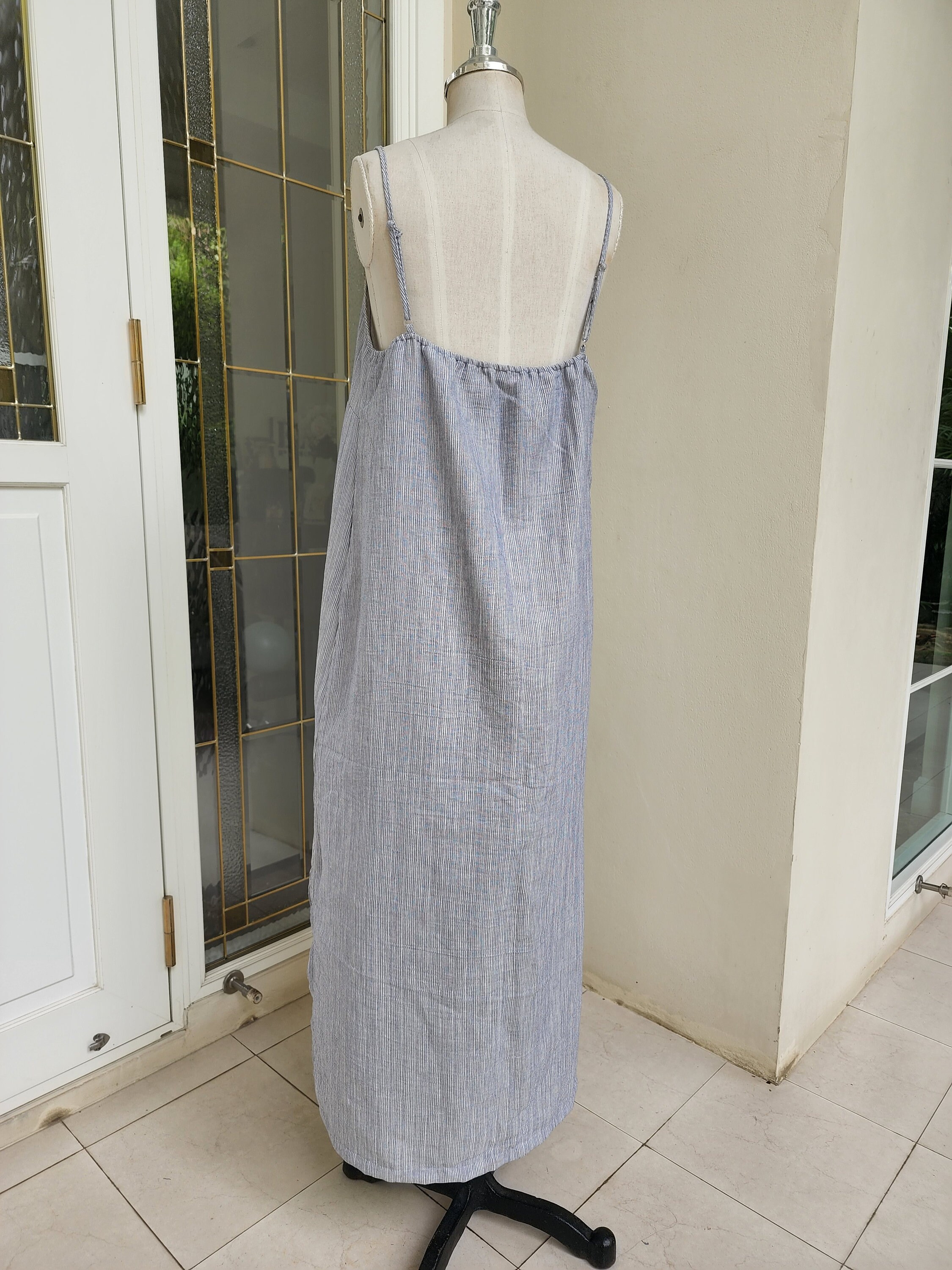 Long Double Cotton Gauze Slip Dress Cotton Slip Dress With Etsy