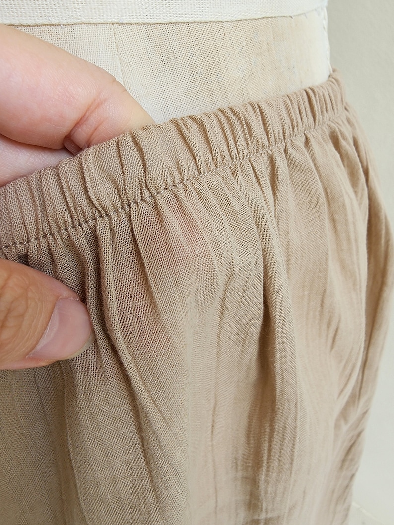 Midi length Slip Skirt, Cotton Half Slip Skirt, Petticoat, Underskirt image 6