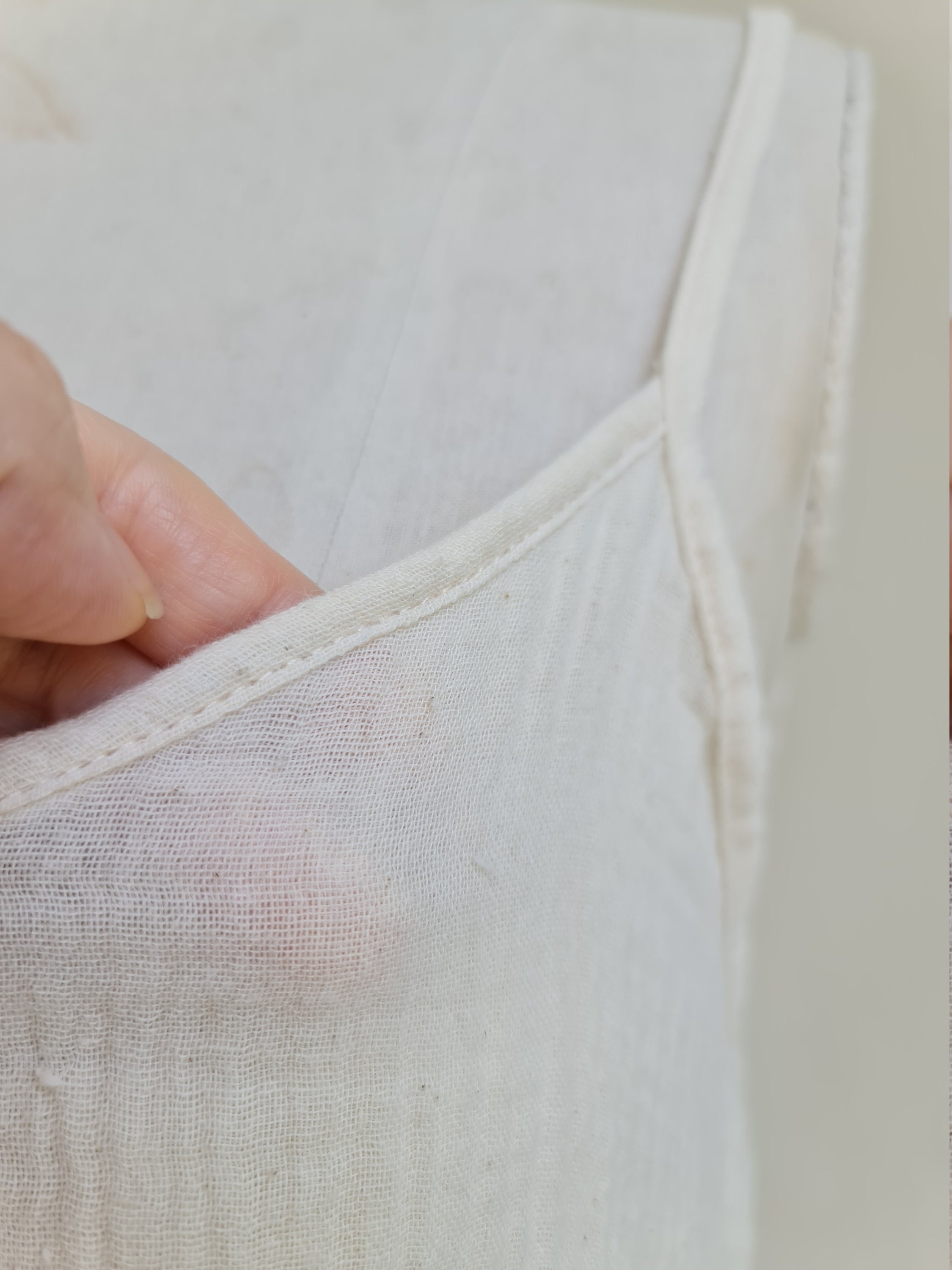 Double Cotton Gauze Slip Dress Cotton Slip Dress With Side Etsy