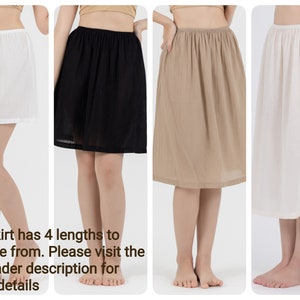 Midi length Slip Skirt, Cotton Half Slip Skirt, Petticoat, Underskirt image 9