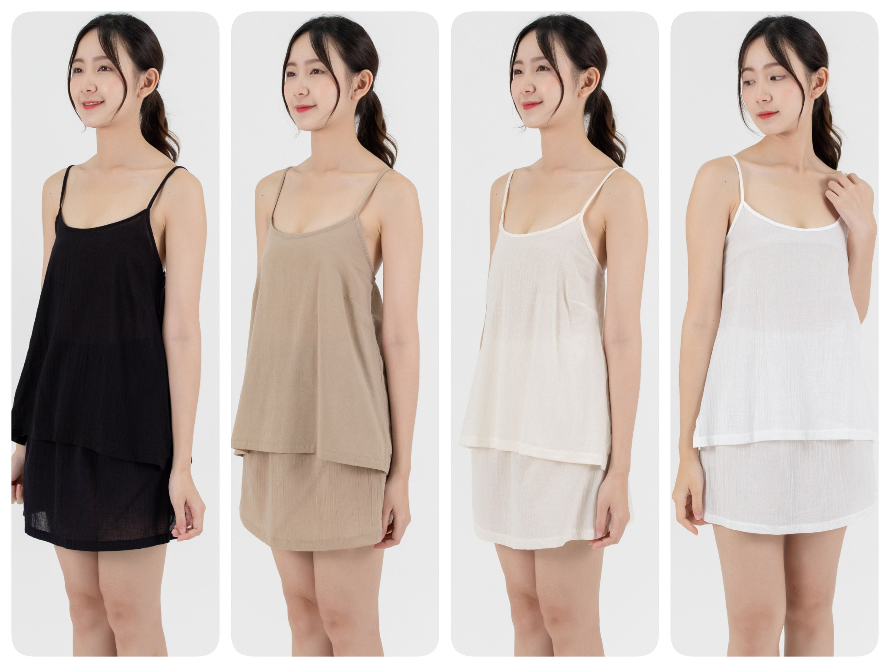 Plain Women Cotton Long Camisole/Suit slip/Sameez 25 colours