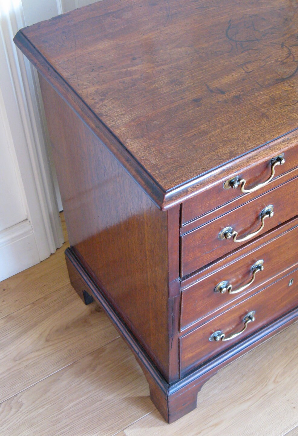 George III oder Regency Mahagoni Commode w. Original Griffe & | Etsy