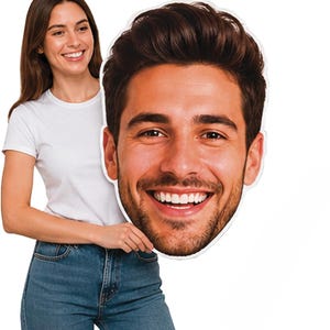 Grosse Tête Personnalisée, Découpe Visage Géante XXL, Tête Carton Photo EVJF EVG Mariage Supporter, Cadeau Anniversaire Fête