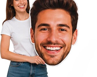 Grosse Tête Personnalisée, Découpe Visage Géante XXL, Tête Carton Photo EVJF EVG Mariage Supporter, Cadeau Anniversaire Fête
