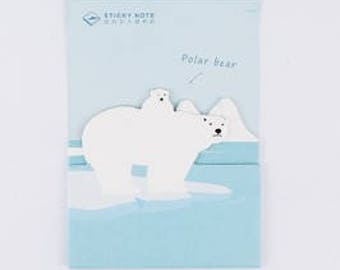 Mummy and Baby Polar Bear Sticky Notes / Post-its / Sticky Memo 30 sheets