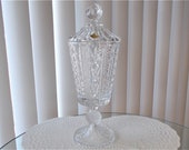 Vintage Echt Bleikristall Lead Crystal Compote Candy Dish, Large 14 quot