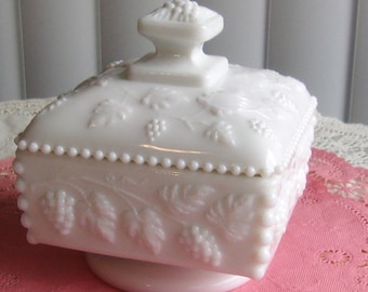 Westmoreland Milk Glass Candy Dish, Trinket Dish