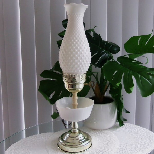 Vintage Table Lamp, Hurricane Lamp