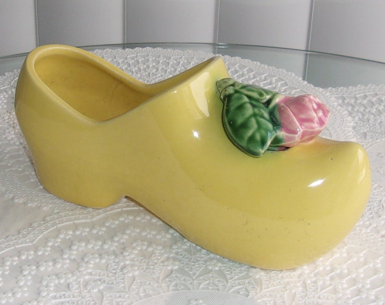 Vintage Mccoy Dutch Shoe Planter Etsy