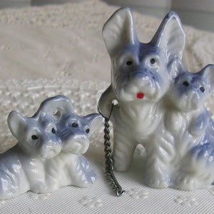 Scottie Dog & Puppies Figurines, Vintage