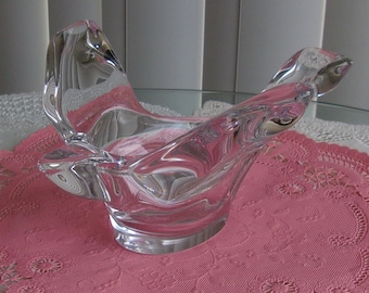 Crystal Dove Trinket Dish, Tea Light, Candy Dish