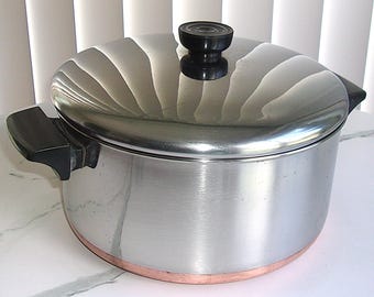 Vintage Revere Ware Stockpot, Copper Clad 4 1/2 Qt.