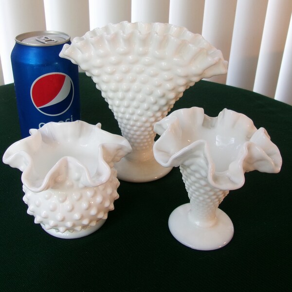 Fenton Milk Glass Etsy