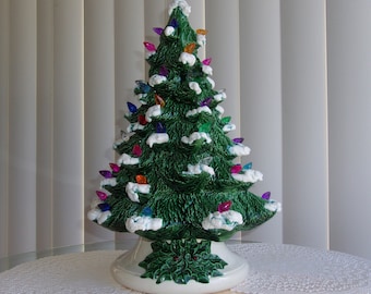 Set 3 Ceramic Traditional Hand Painted & Glazed Christmas Tree Decorations 6830 