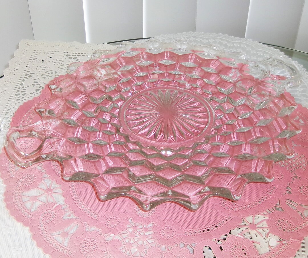 Vintage Fostoria American Small Handled Platter Etsy