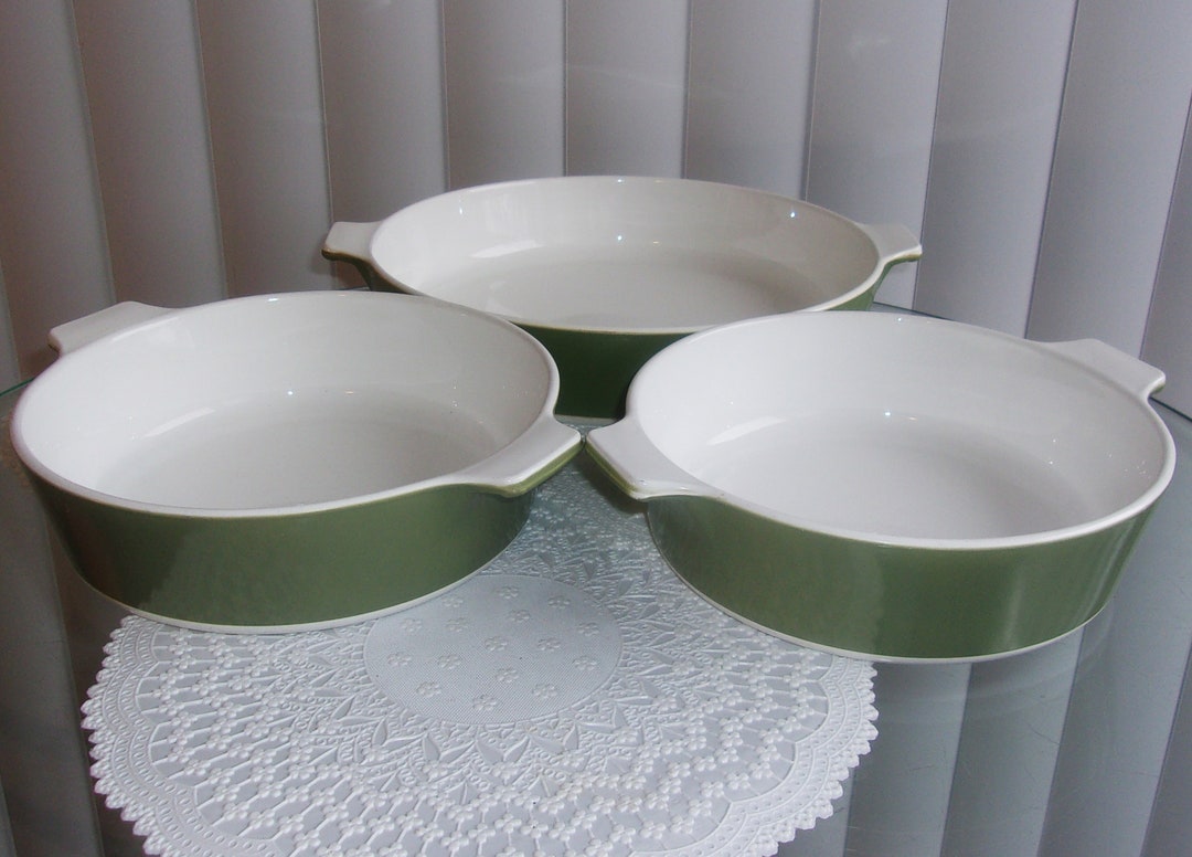 Vintage Corning Ware Buffet Server Casserole Trio, Avocado Green Etsy