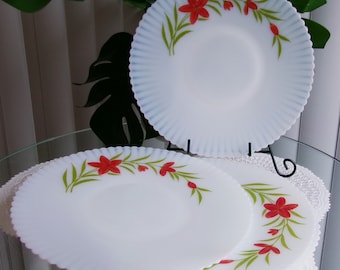 Vintage MacBeth Evans Petalware Dinner Plates, Platter, 10 3/4&quot;, 4 Pc.