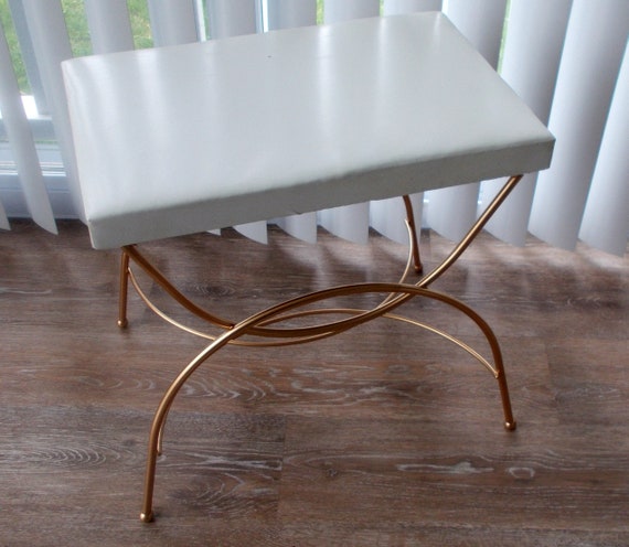 Vintage Vanity Stool Bench Etsy