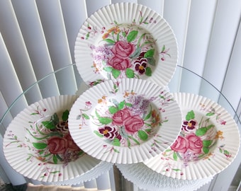 Booths Silicon China Rimmed Soup Bowls, 4 Pc.