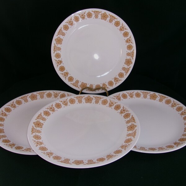 Corning Corelle Butterfly Gold Dinner Plates, 4 Pc.