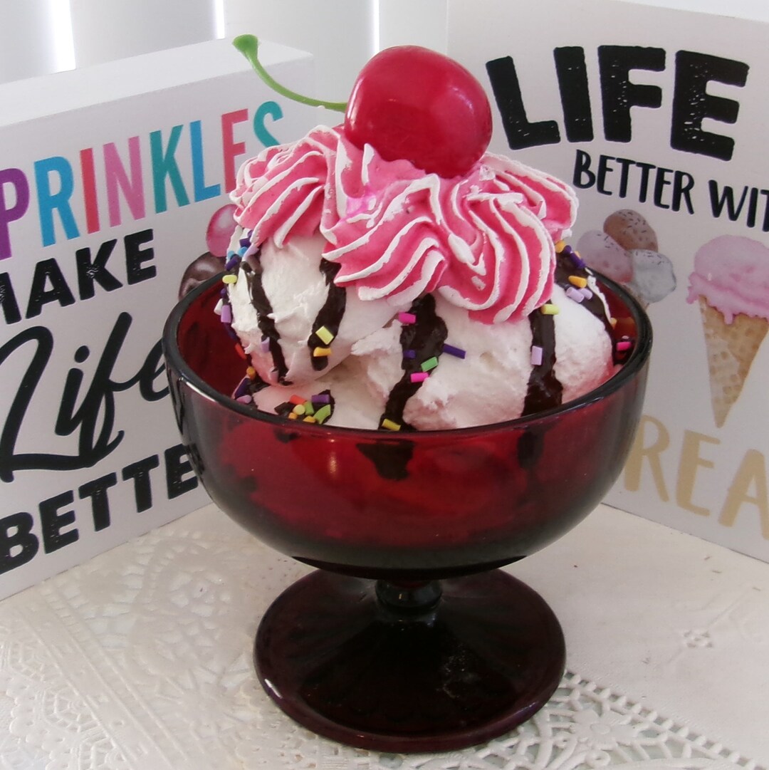 Faux Ice Cream Sundae Prop, Décor - Etsy