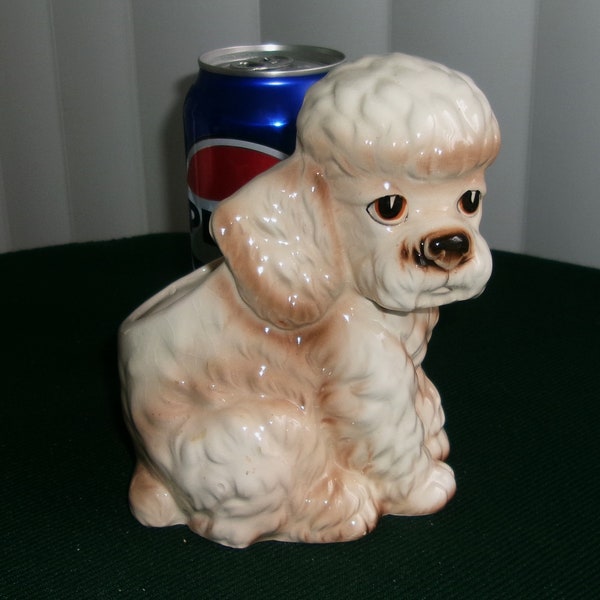 Vintage Lefton Poodle Planter, Vase