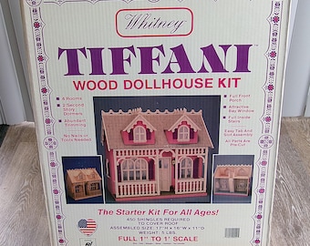 Vintage Whitney Tiffani Wood Dollhouse, Doll House Kit