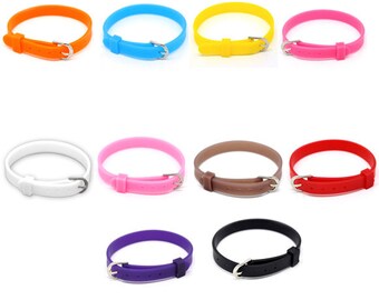 Wristband,Silicone Wristband,Watch Band , Buckle Band,Silicone Bracelet,Wristband Personalized,Cuff Bracelet, 8mm wide, 8-1/4"(21cm) 10pcs
