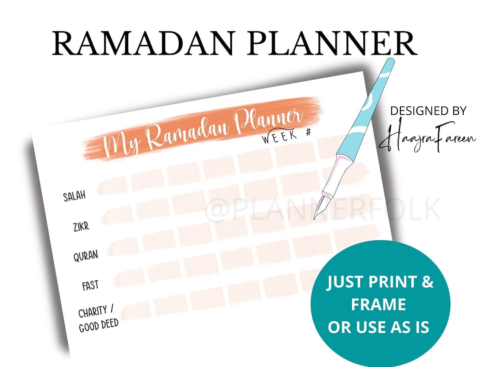 Ramadan Planner My Ramadan Journal Digital Download A4 Etsy