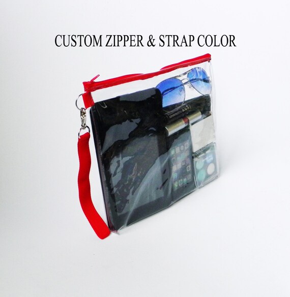 clear wristlet purse