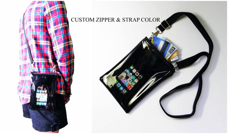black clear purse