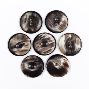 Horn Button / Unique Buttons for Cardigans, Shirts, Suits, Sport Coat, Blazer, Jacket, Sweater / Size 11-50 mm. / 2 Holes